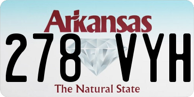 AR license plate 278VYH