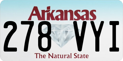 AR license plate 278VYI