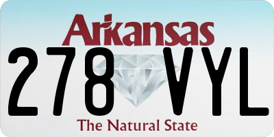 AR license plate 278VYL