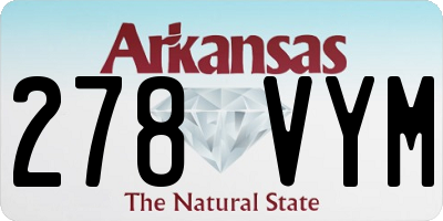 AR license plate 278VYM