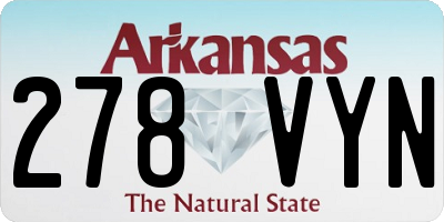 AR license plate 278VYN