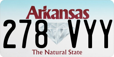 AR license plate 278VYY