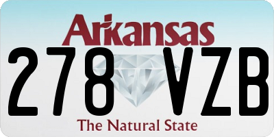 AR license plate 278VZB