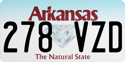 AR license plate 278VZD