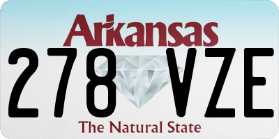 AR license plate 278VZE