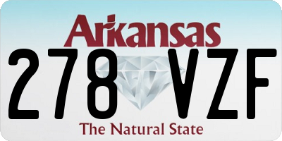 AR license plate 278VZF