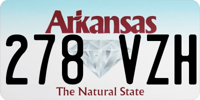 AR license plate 278VZH