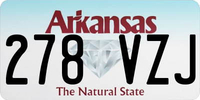 AR license plate 278VZJ