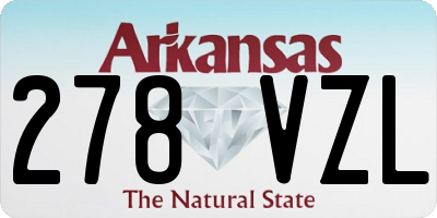 AR license plate 278VZL