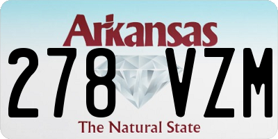 AR license plate 278VZM
