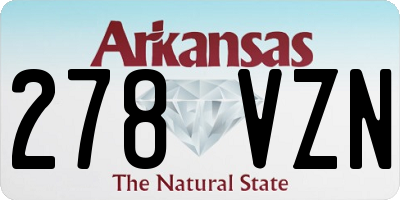 AR license plate 278VZN