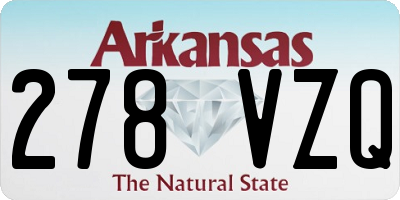 AR license plate 278VZQ