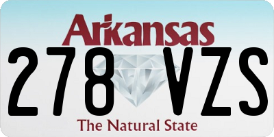 AR license plate 278VZS