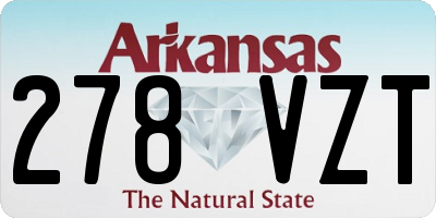 AR license plate 278VZT