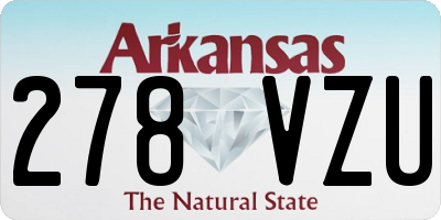 AR license plate 278VZU