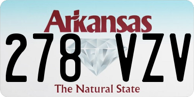 AR license plate 278VZV