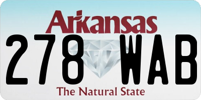 AR license plate 278WAB