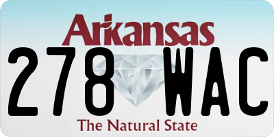 AR license plate 278WAC