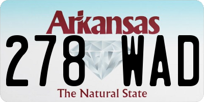 AR license plate 278WAD