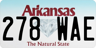 AR license plate 278WAE