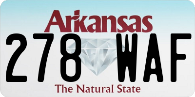 AR license plate 278WAF