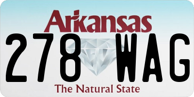 AR license plate 278WAG