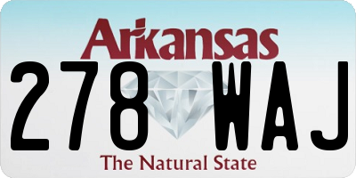 AR license plate 278WAJ