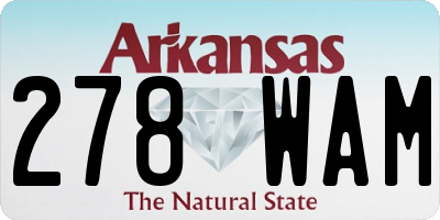 AR license plate 278WAM