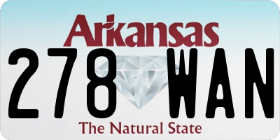 AR license plate 278WAN