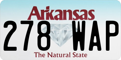 AR license plate 278WAP