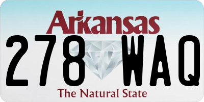 AR license plate 278WAQ