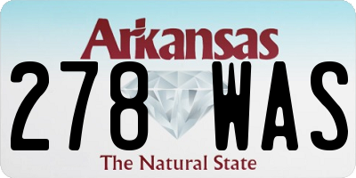 AR license plate 278WAS