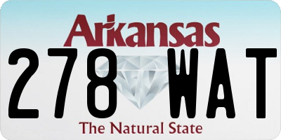 AR license plate 278WAT