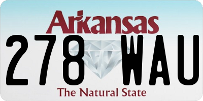 AR license plate 278WAU