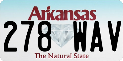 AR license plate 278WAV