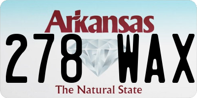 AR license plate 278WAX