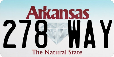 AR license plate 278WAY