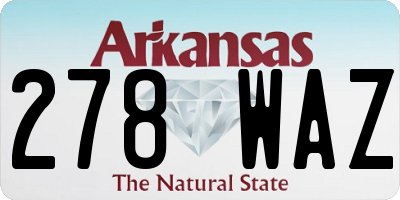 AR license plate 278WAZ