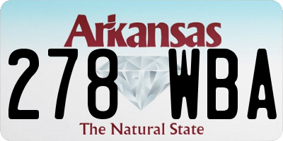 AR license plate 278WBA