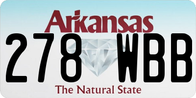 AR license plate 278WBB