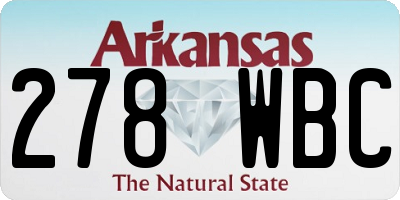 AR license plate 278WBC
