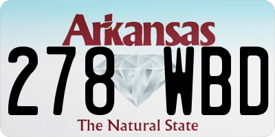 AR license plate 278WBD