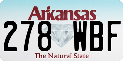 AR license plate 278WBF