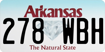 AR license plate 278WBH