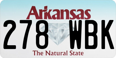 AR license plate 278WBK
