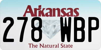 AR license plate 278WBP