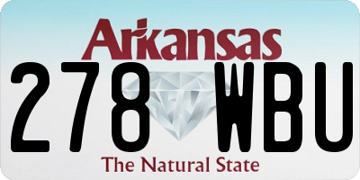 AR license plate 278WBU