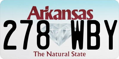 AR license plate 278WBY