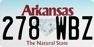 AR license plate 278WBZ