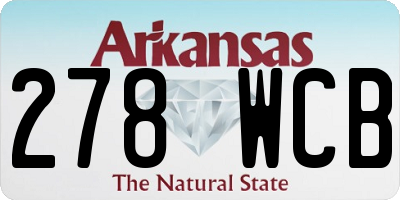 AR license plate 278WCB
